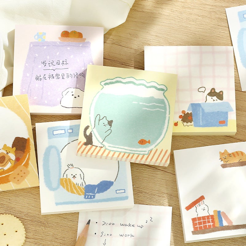 Note For 100 Sticky Notes Hi, I'M Here Japanese Style Cute Message Memo Notebook Material Paper - Image 5